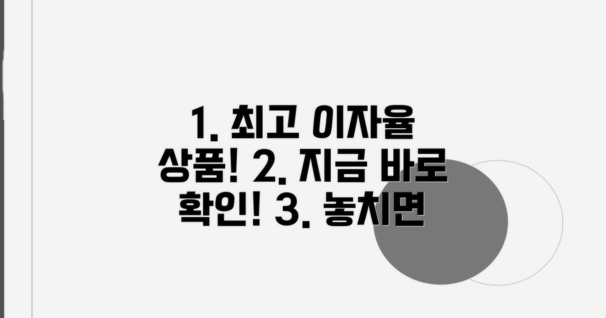 가장 높은 이자 주는 상품은?