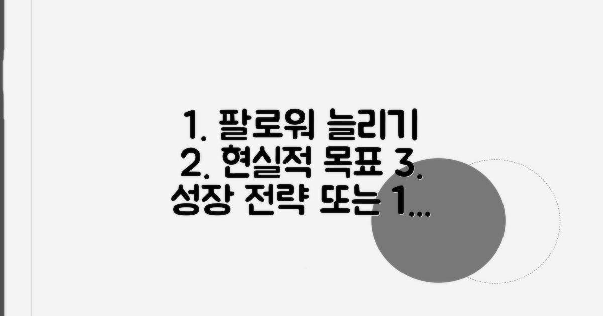 팔로워 늘리기 현실적인 목표