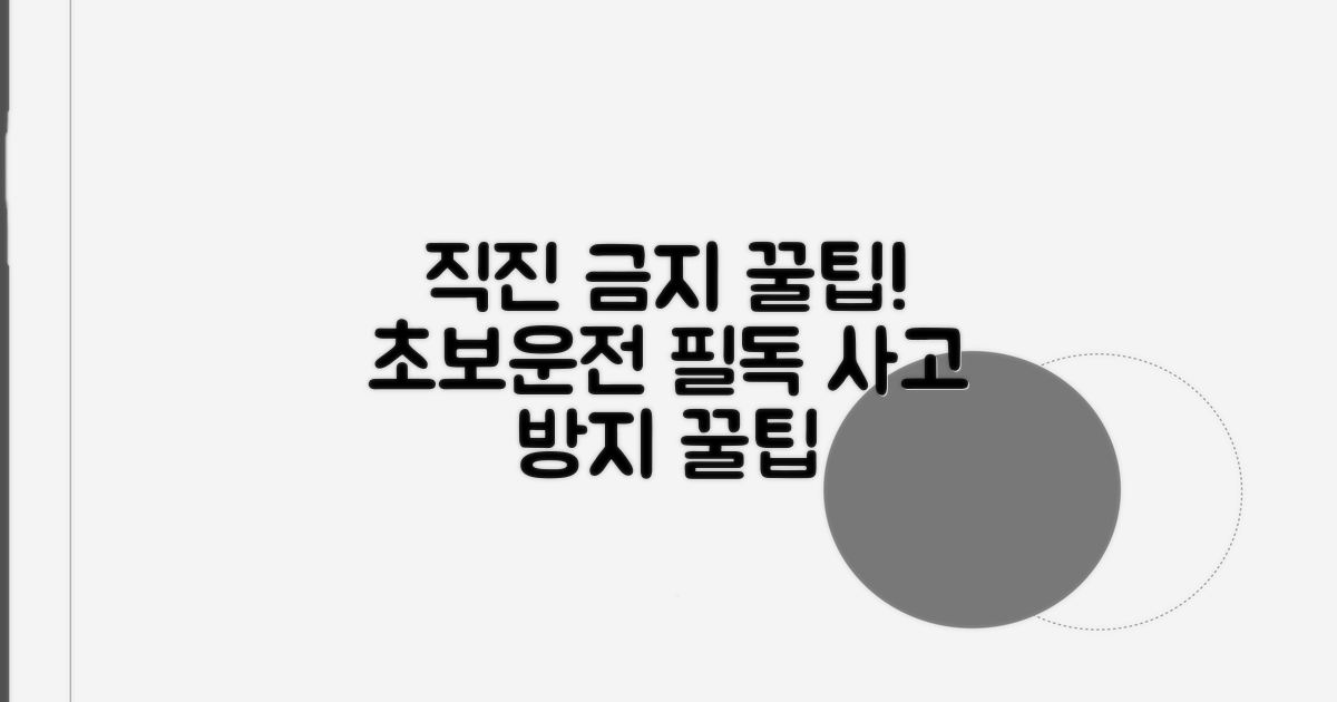 이것만은 꼭! 직진 금지 구간 꿀팁