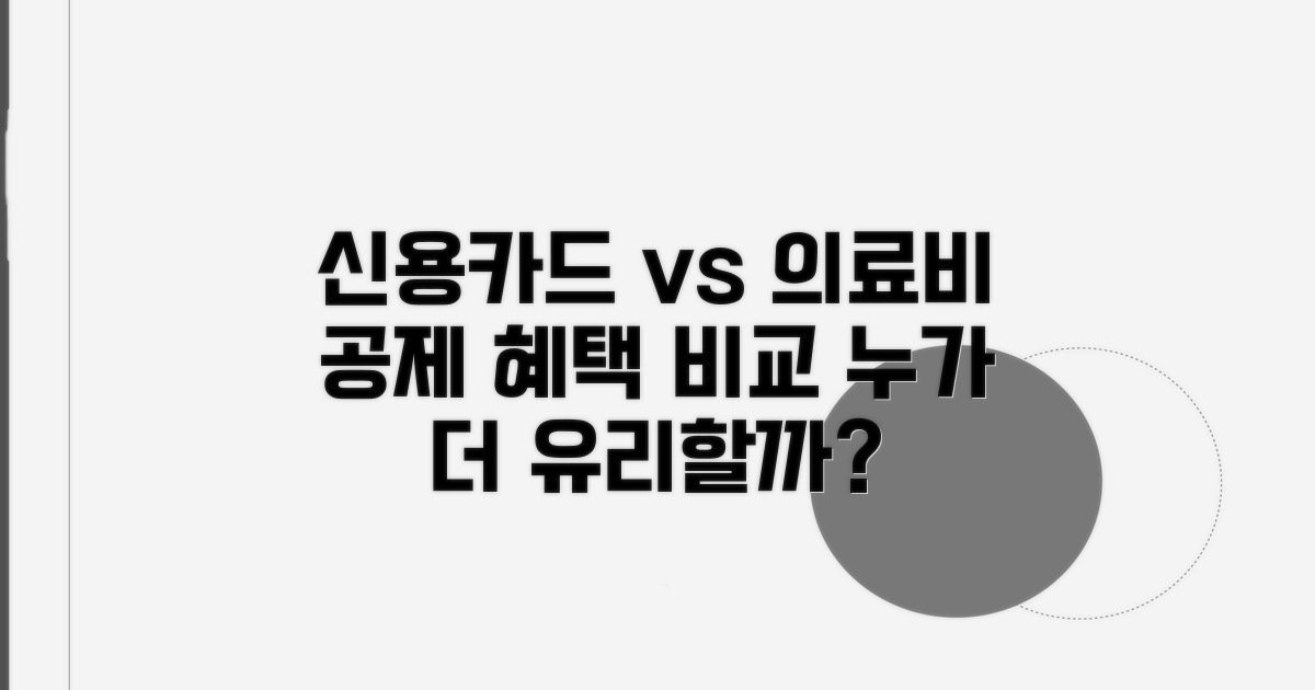 신용카드 vs 의료비 공제 비교