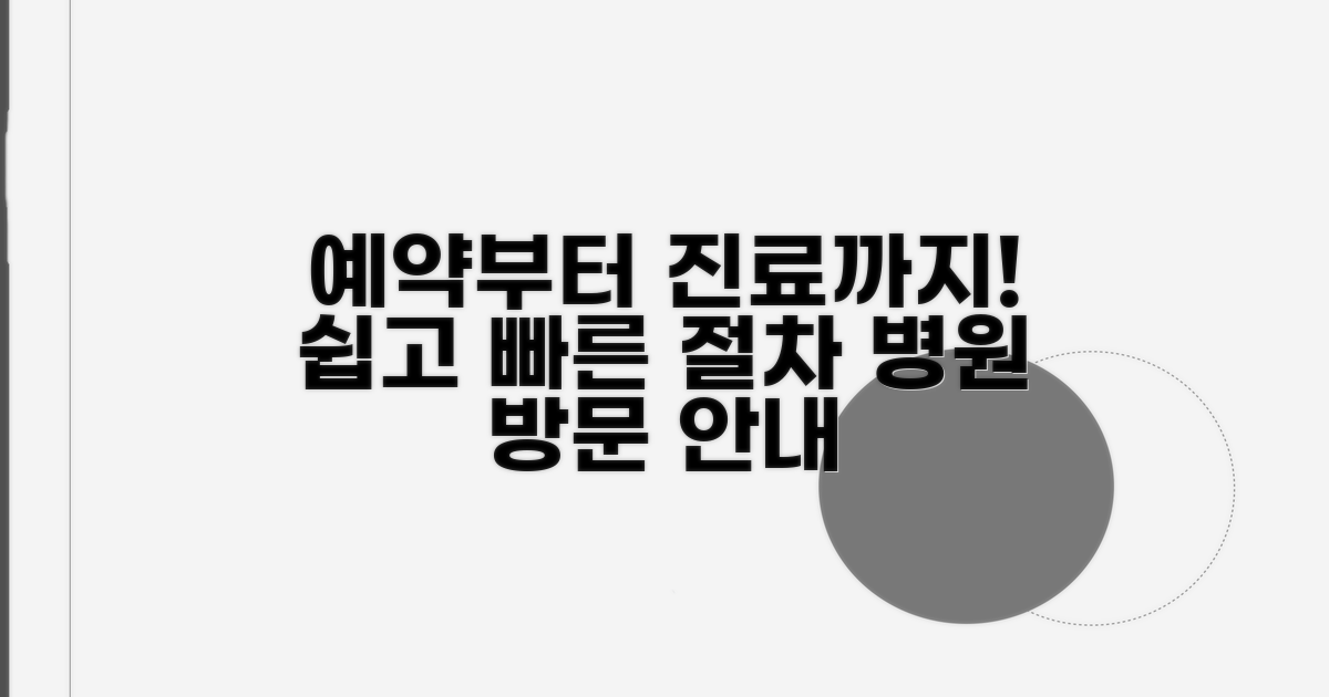 진료 예약 및 방문 절차 안내
