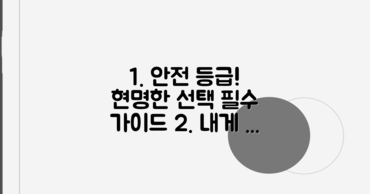 안전 등급 확인하고 현명하게 선택하기