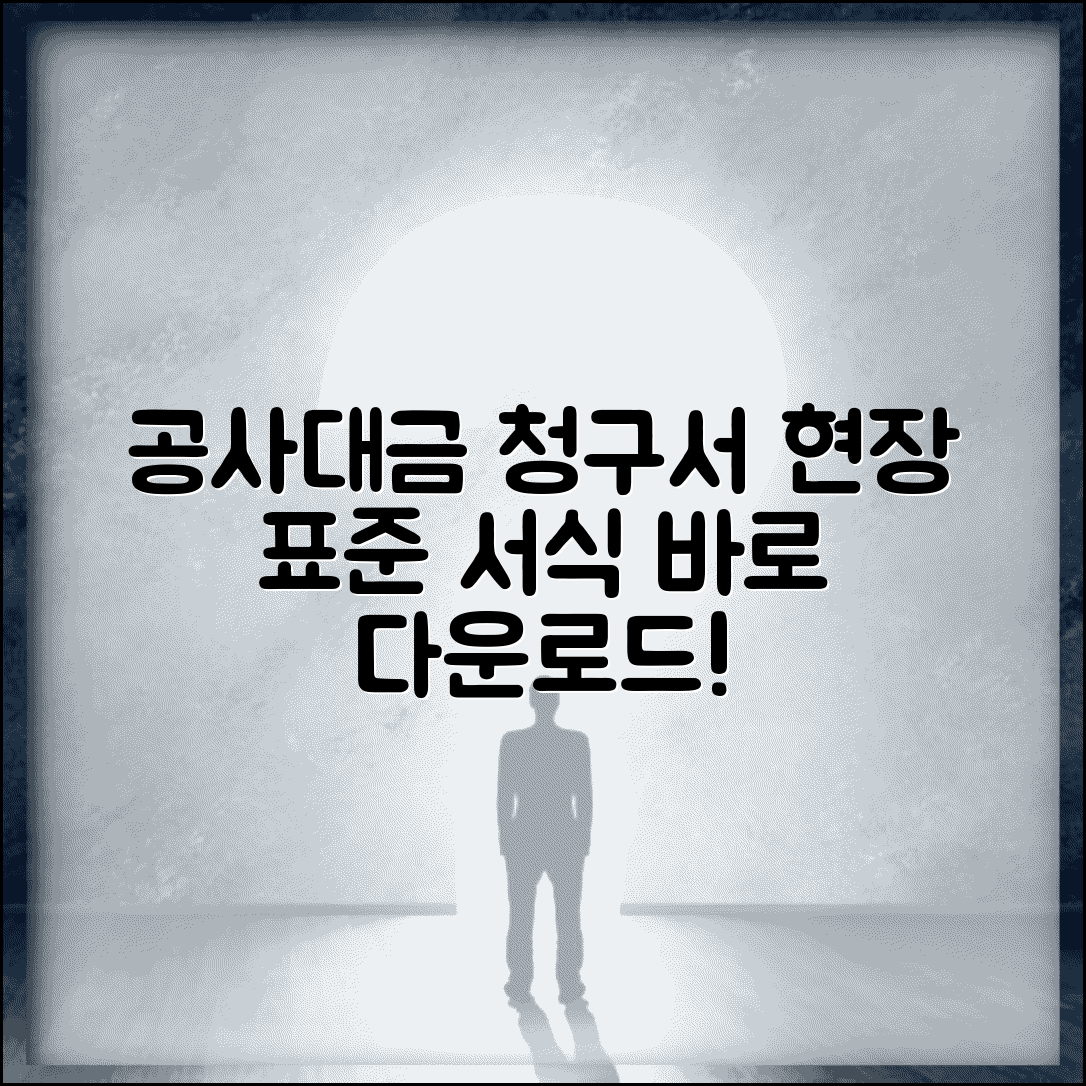 공사대금 청구서 양식 다운로드 | 현장에서 바로 쓰는 표준 서식
