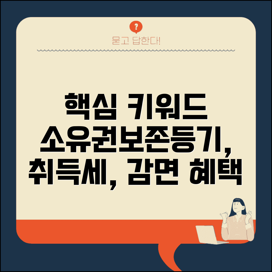 소유권보존등기 취득세 특례 | 소유권보존 시 취득세 감면 혜택