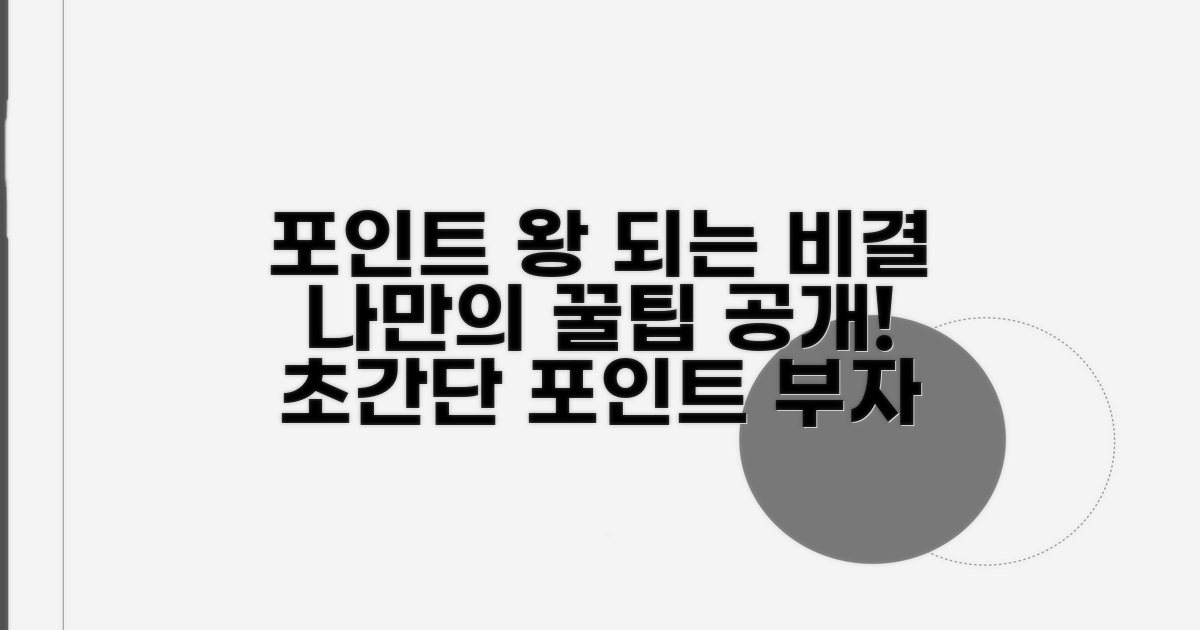 나만의 포인트 왕 되는 비결