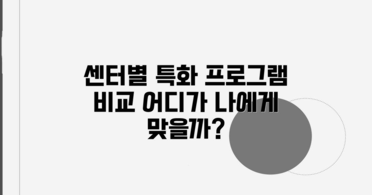 센터별 특화 프로그램 비교