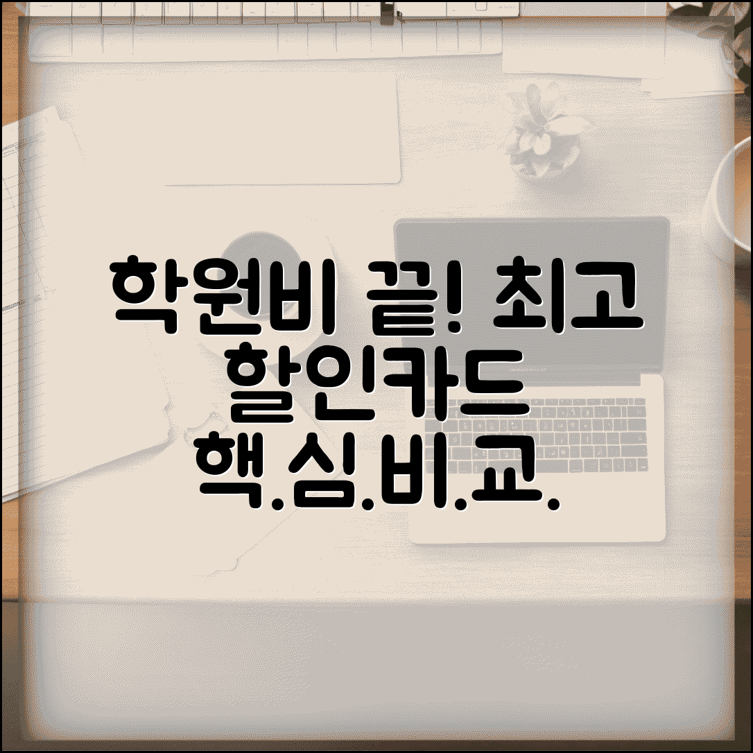 학원비 할인카드 선택 전략 | 교육비 캐시백/무이자할부/적립 혜택 비교