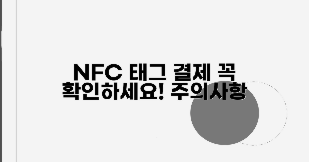 NFC 태그 결제 주의사항 체크