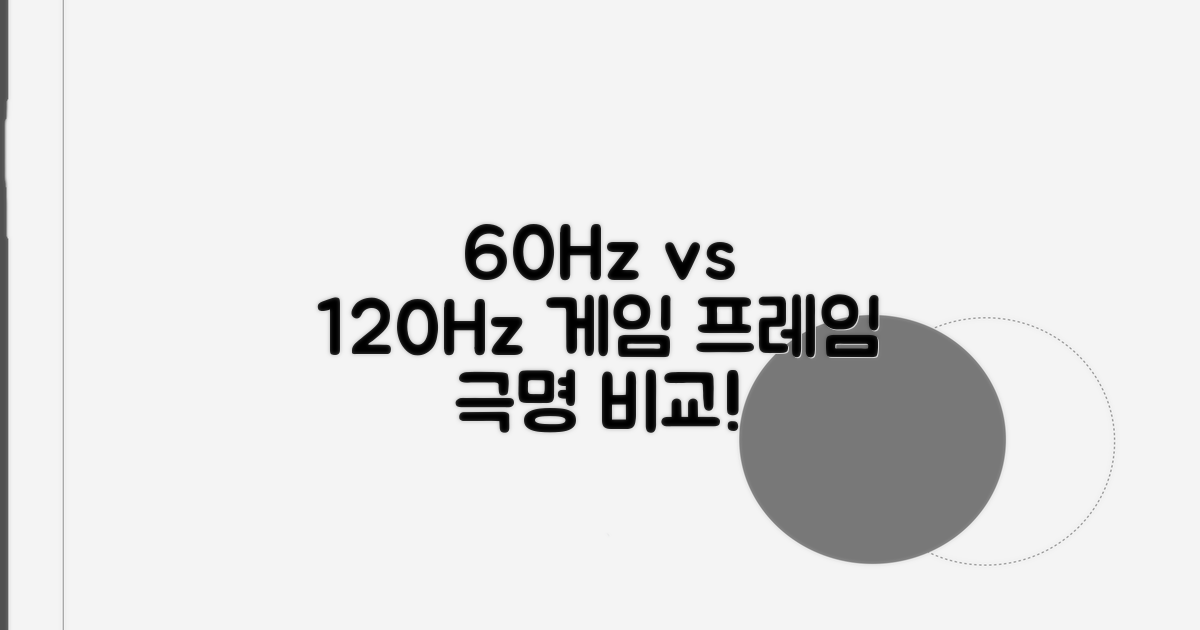 60Hz vs 120Hz: 게임 프레임 비교