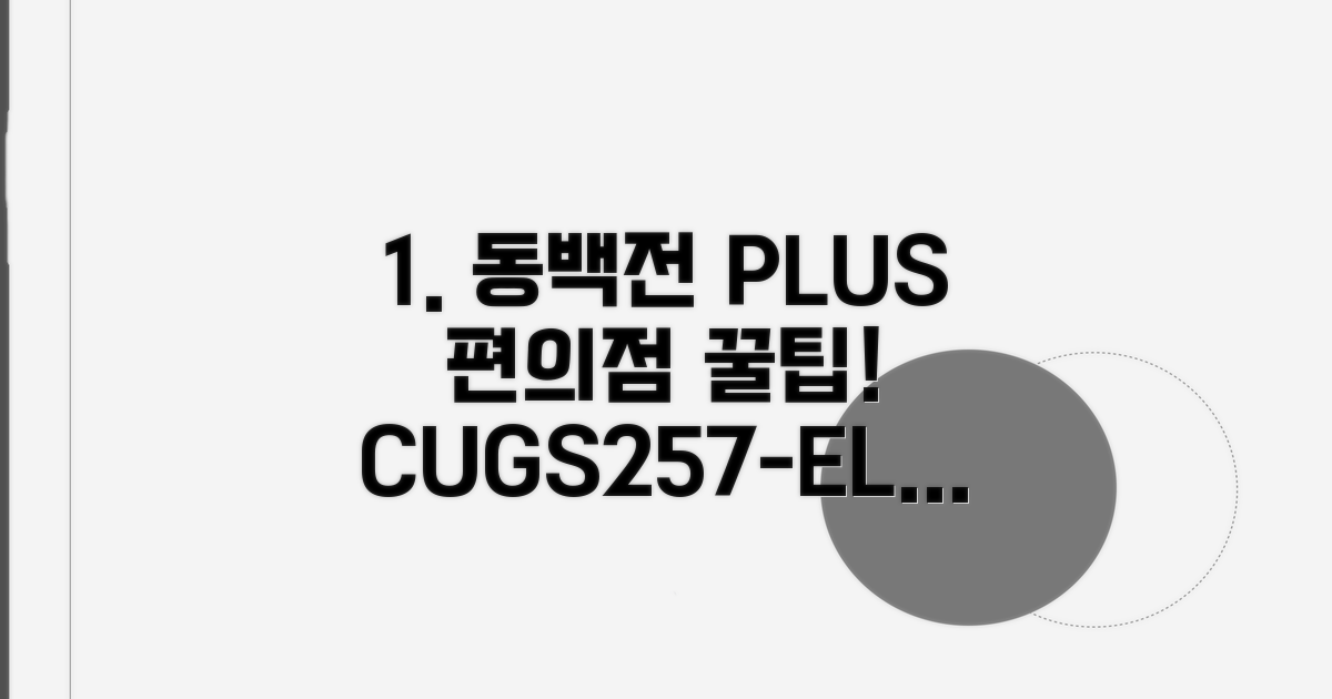 CU GS25 세븐일레븐 동백전 사용법