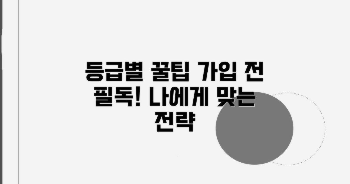 등급별 맞춤 전략: 가입 전 알아두면 좋을 것들