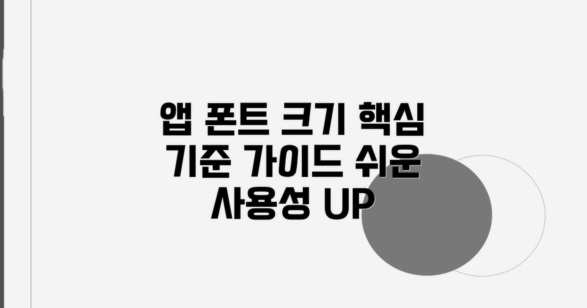 모바일 앱 폰트 크기 핵심 기준