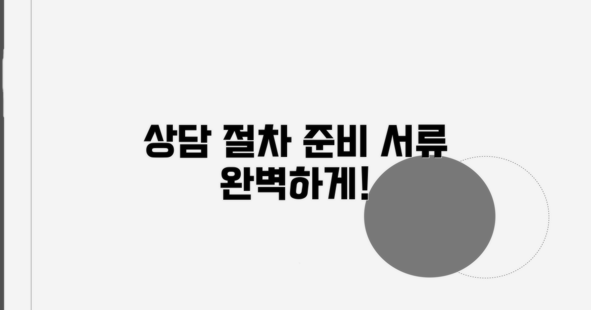 상담 절차와 준비 서류