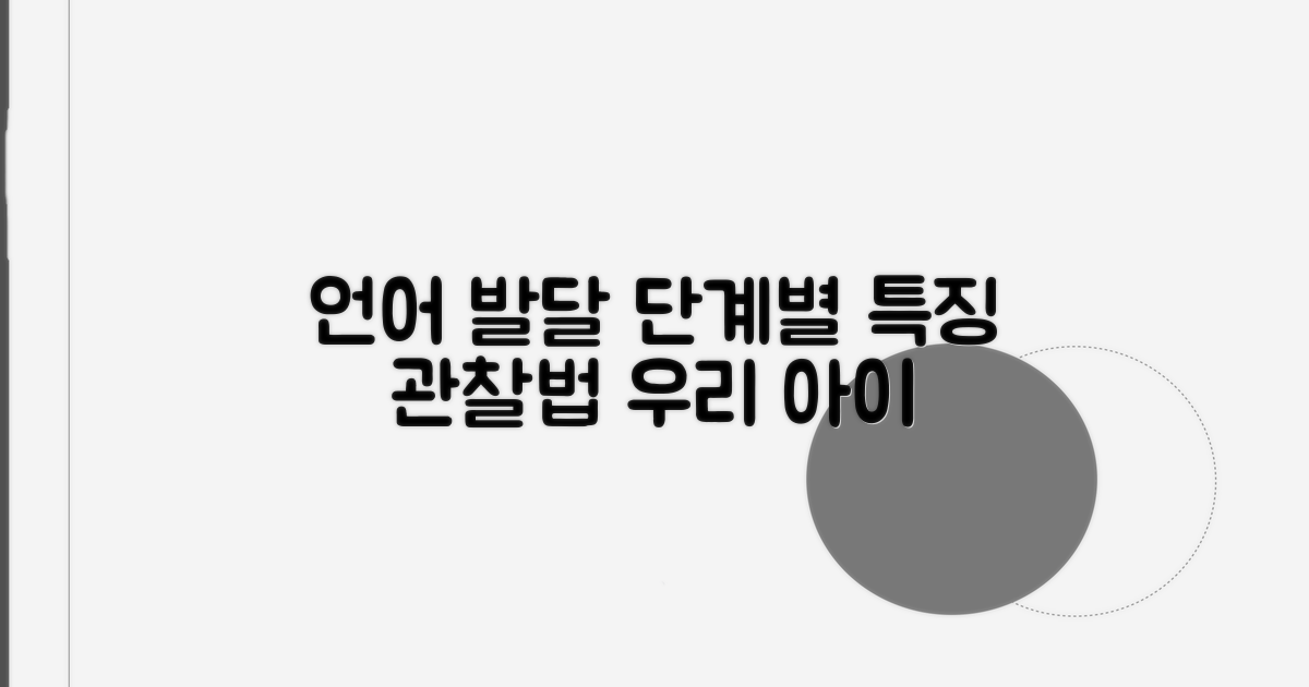 언어 발달 단계별 특징과 관찰법