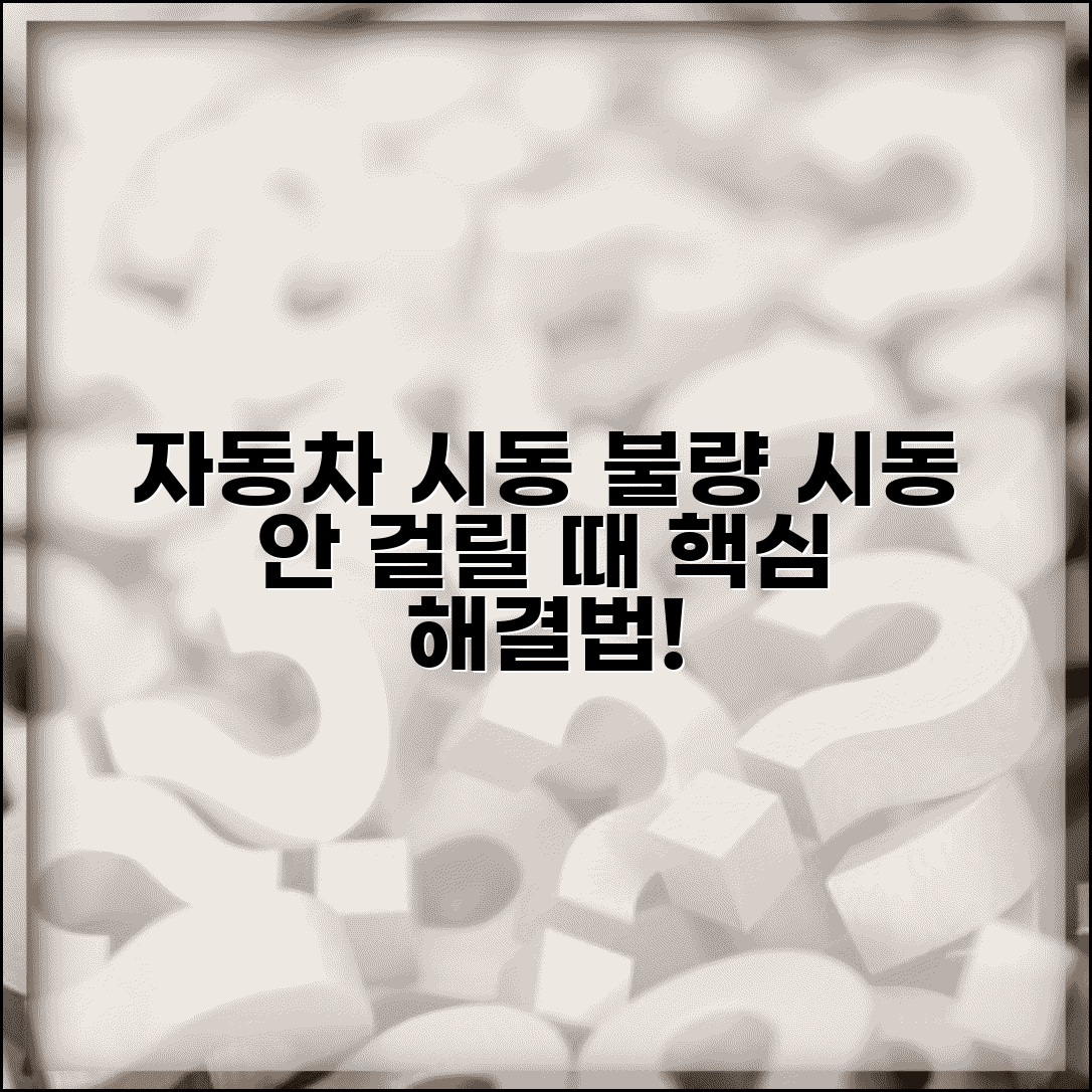 자동차 시동 안걸림 해결 | 차 시동키 돌려도 시동 안걸릴때