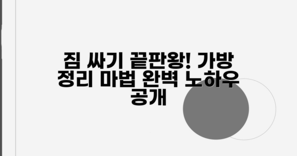 여행 가방 짐 정리 완벽 노하우