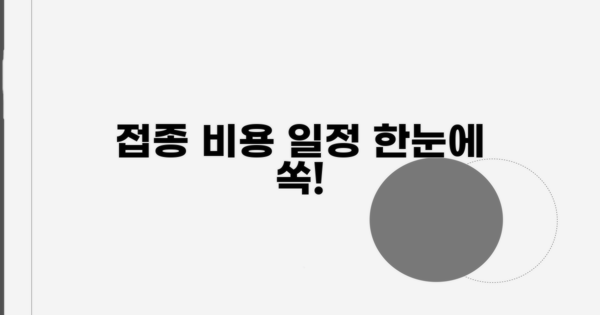 접종 비용과 일정 한눈에 보기