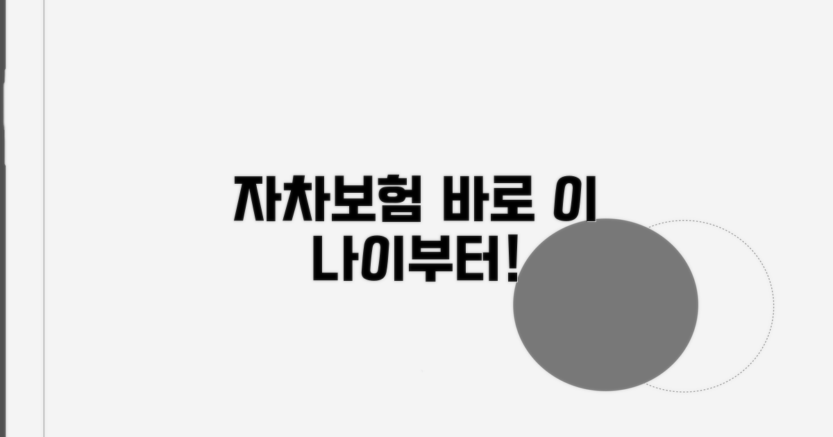 자차보험 가입 최소 연령은 언제부터?