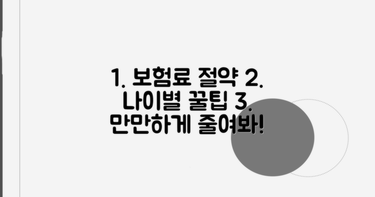 보험료 절약, 나이별 가입 꿀팁