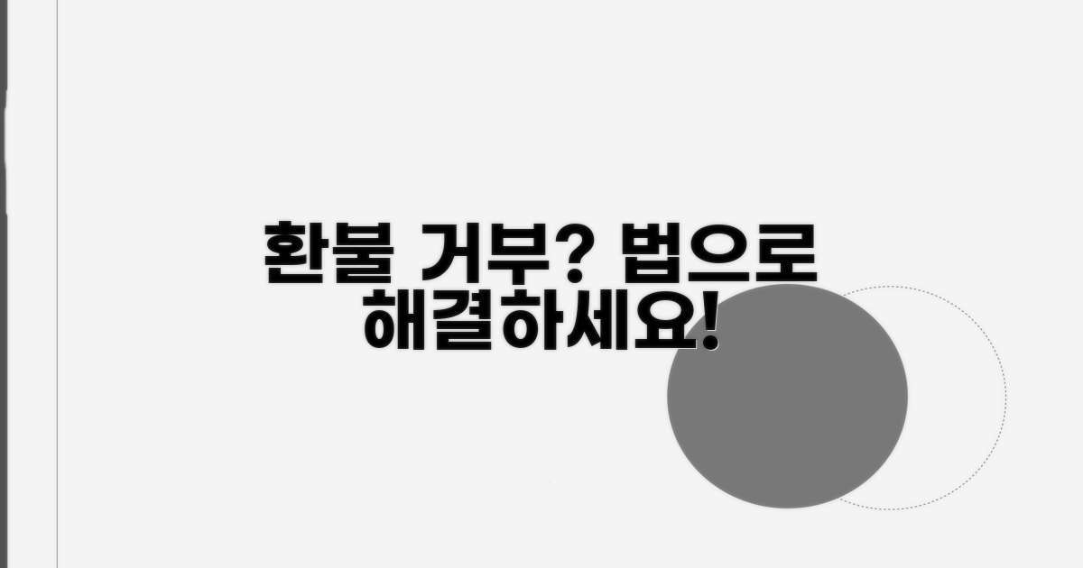 환불 거부 시, 이렇게 법으로 해결하세요
