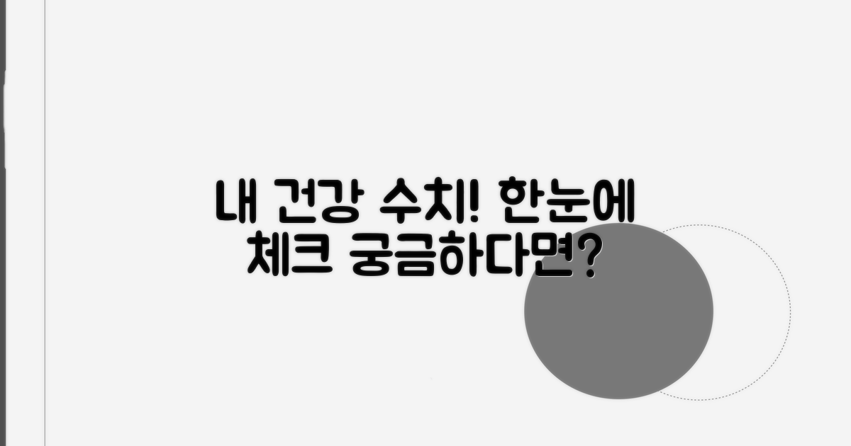 나의 건강 상태, 수치로 확인하기