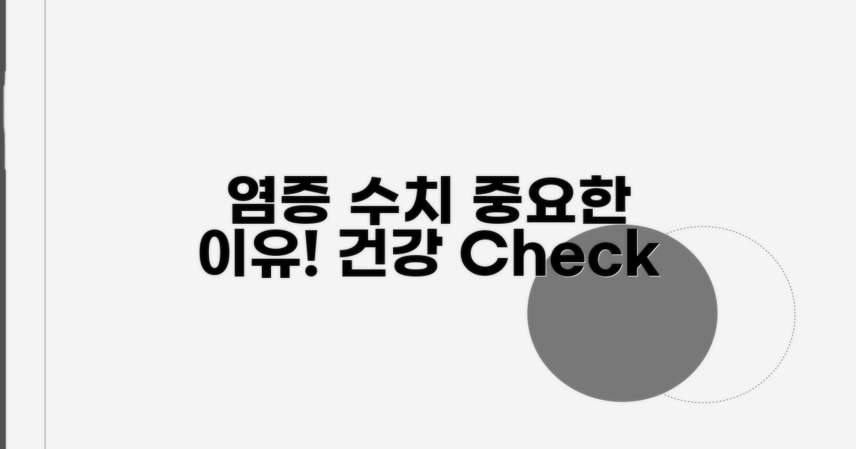 염증 수치, 왜 중요할까요?