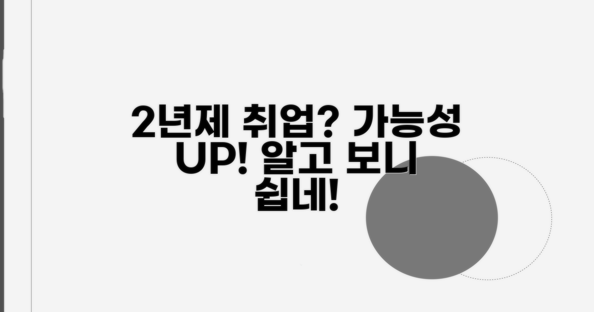 2년제 졸업생 매칭, 가능성은?