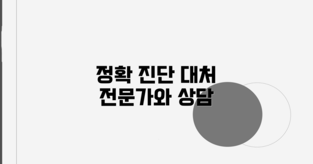 정확한 진단과 대처, 전문가와 상담