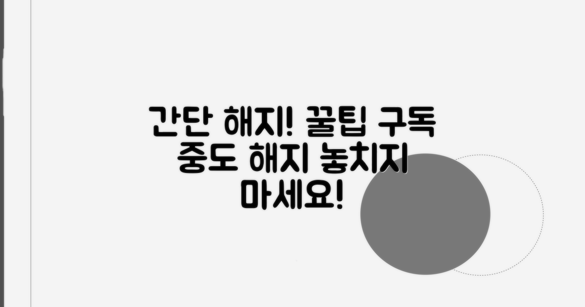 구독 서비스 중도 해지 방법