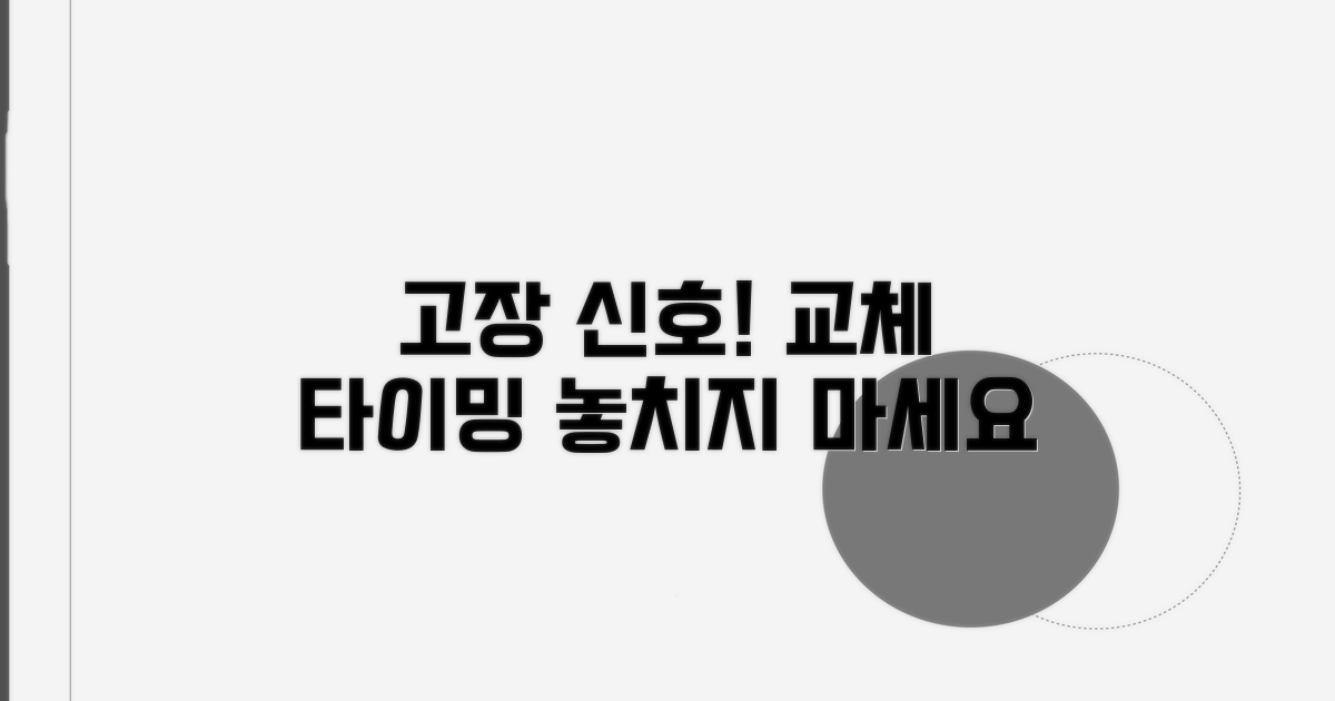 고장 징후, 교체 시기 알아차리기