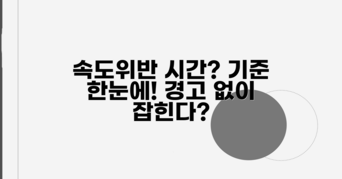 속도위반 단속 시간과 기준
