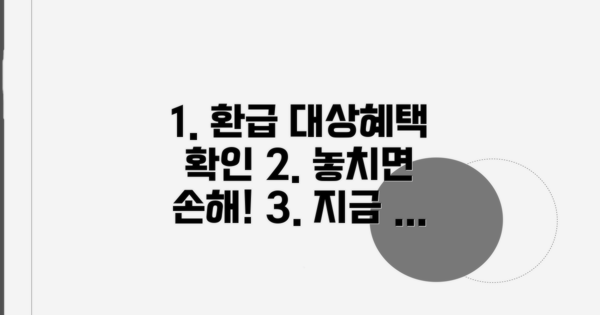 환급 대상과 혜택 조건 확인하기