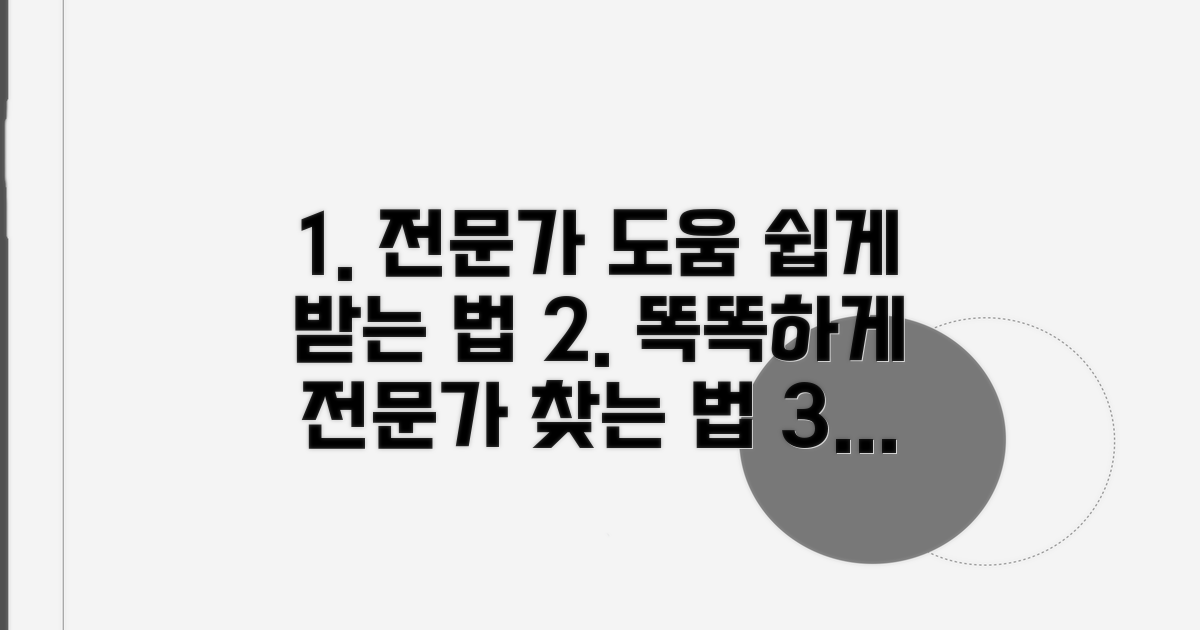 전문가 도움받는 효과적인 방법