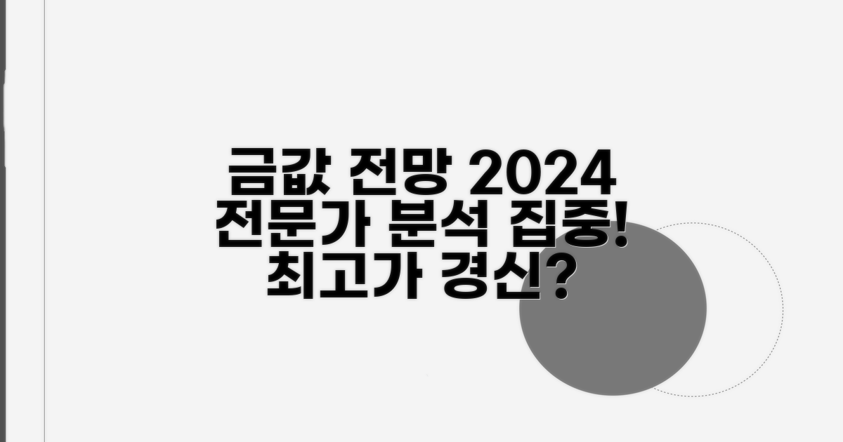 금값 예측: 전문가들의 핵심 전망