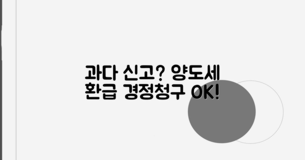양도세 과다 신고, 경정청구로 환급받기