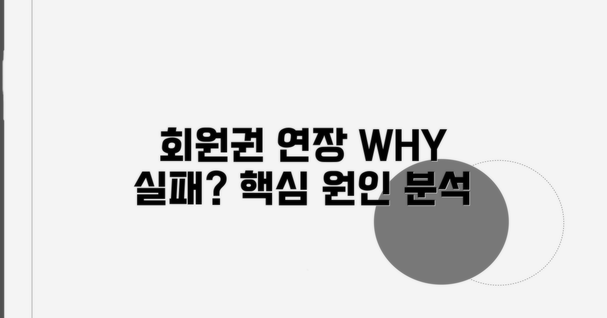회원권 연장 실패 원인 분석