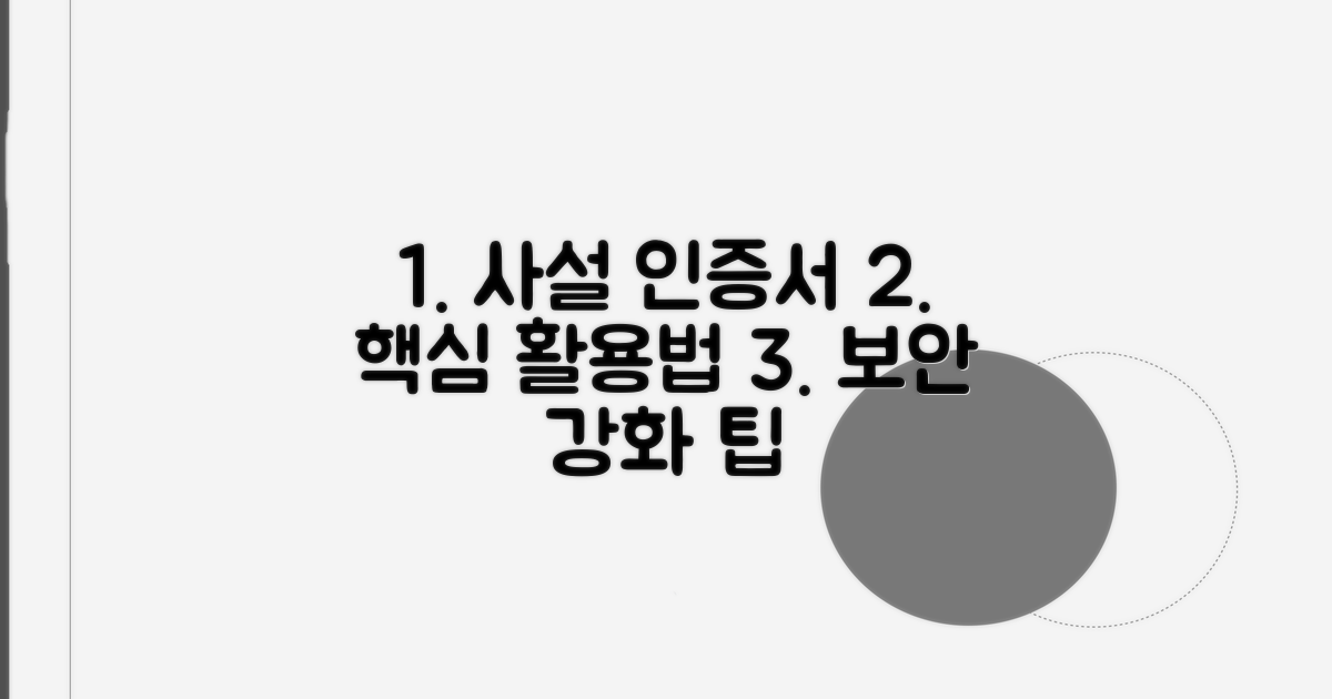 효과적인 사설 인증서 활용법