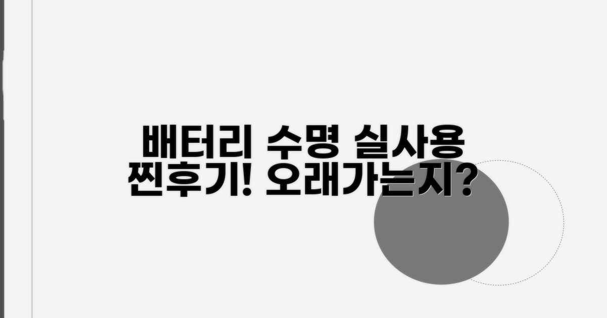 배터리 수명 실제 사용 후기