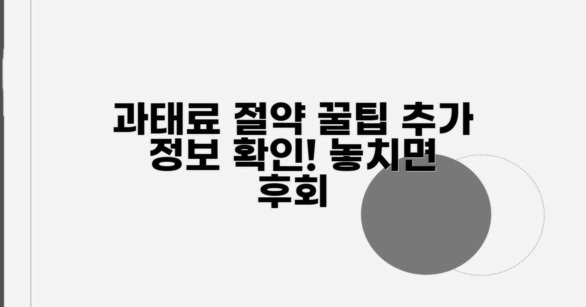 과태료 절약 꿀팁과 추가 정보