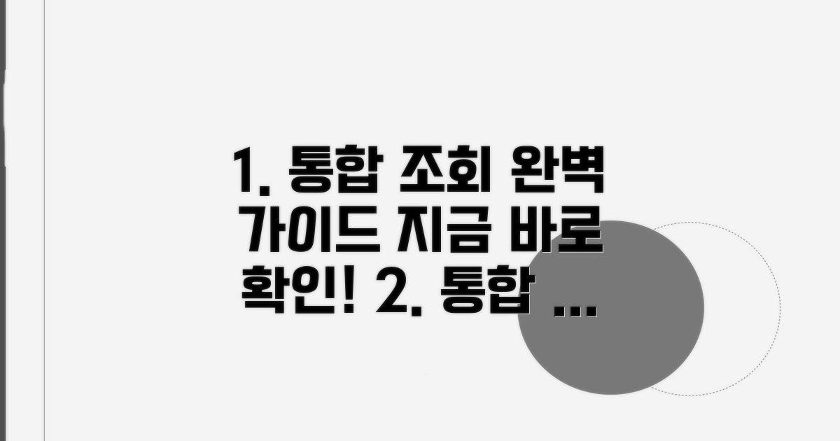 통합 조회 시스템 이용법 완벽 가이드