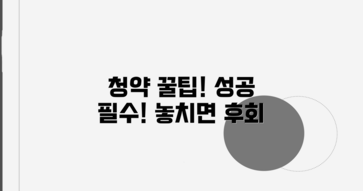 성공적인 청약 활용 꿀팁