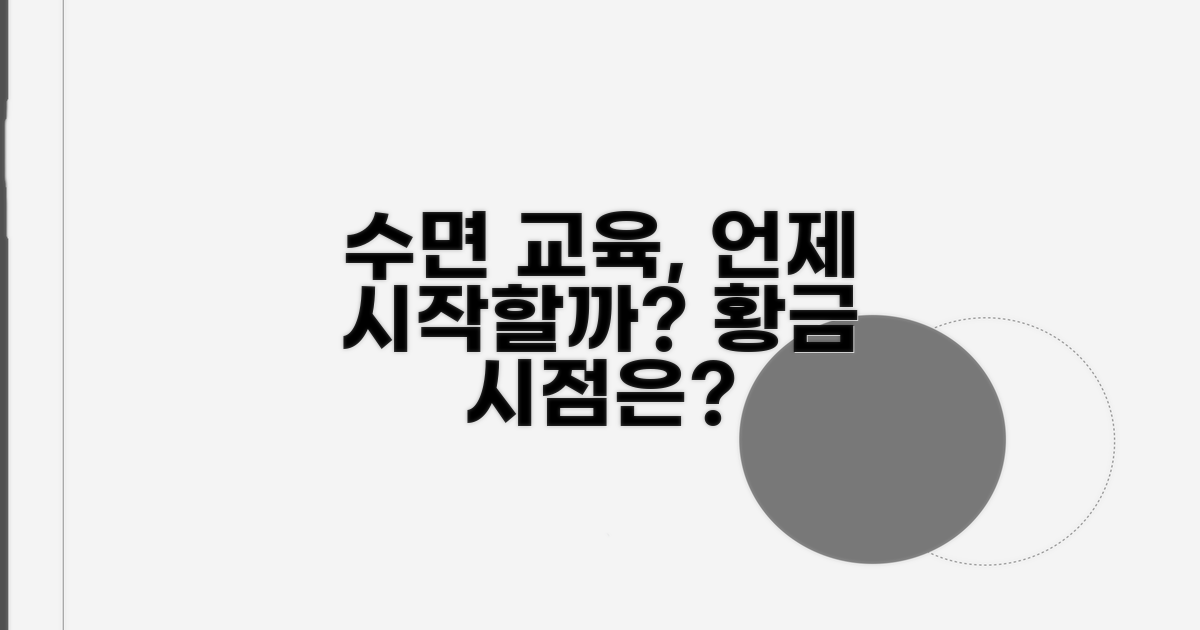 수면 교육, 언제 시작하는 게 좋을까?