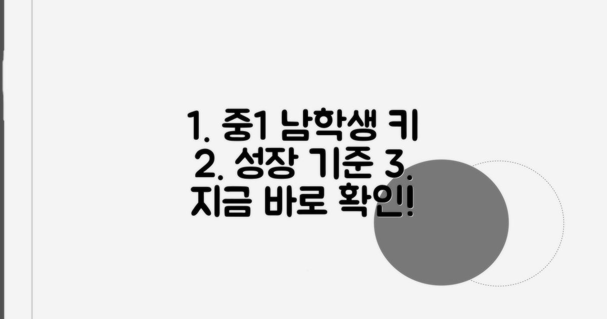 중1 남학생 키 성장 기준 한눈에