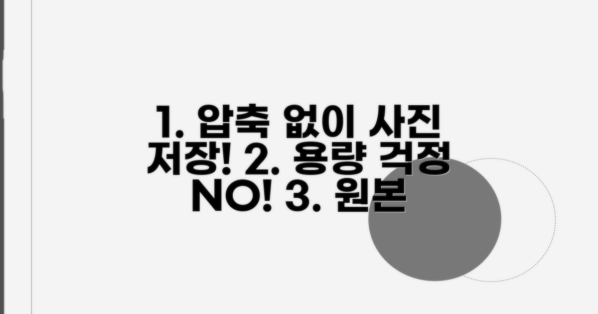 압축 없이 사진 보관하는 방법