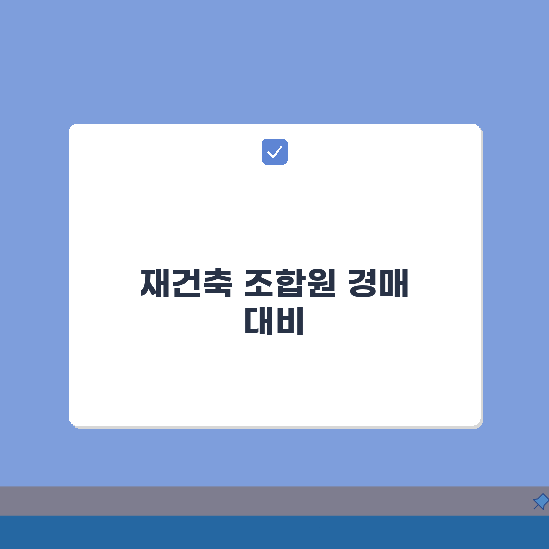 재건축 조합원 경매, 조합비 체납과 분담금 승계 핵심 총정리