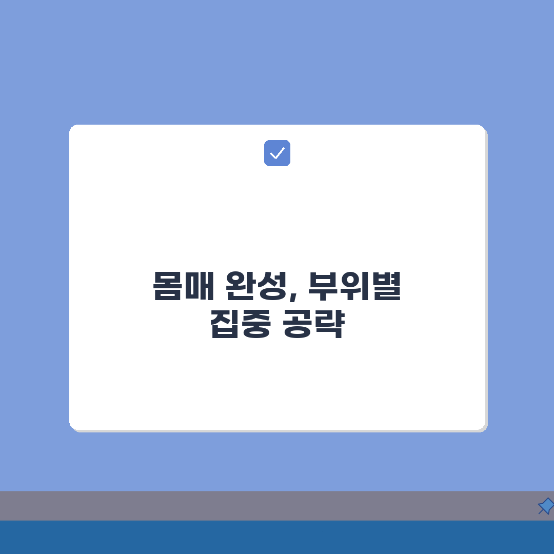 체지방 감소 운동법: 부위별 타깃 운동 프로그램 5가지 핵심
