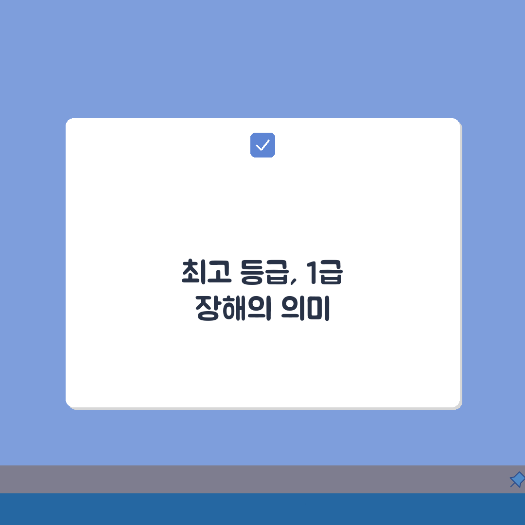 장해등급 1급 기준 | 1급 장해등급 최고등급 혜택 심층분석: 7가지 주요 혜택 총정리