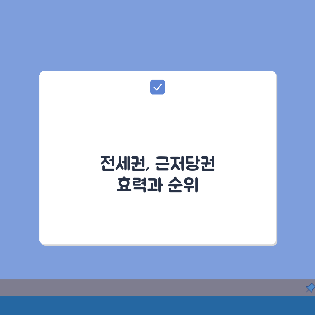 전세권부 근저당권 효력 | 전세권과 근저당권 우선순위 5가지 핵심 분석